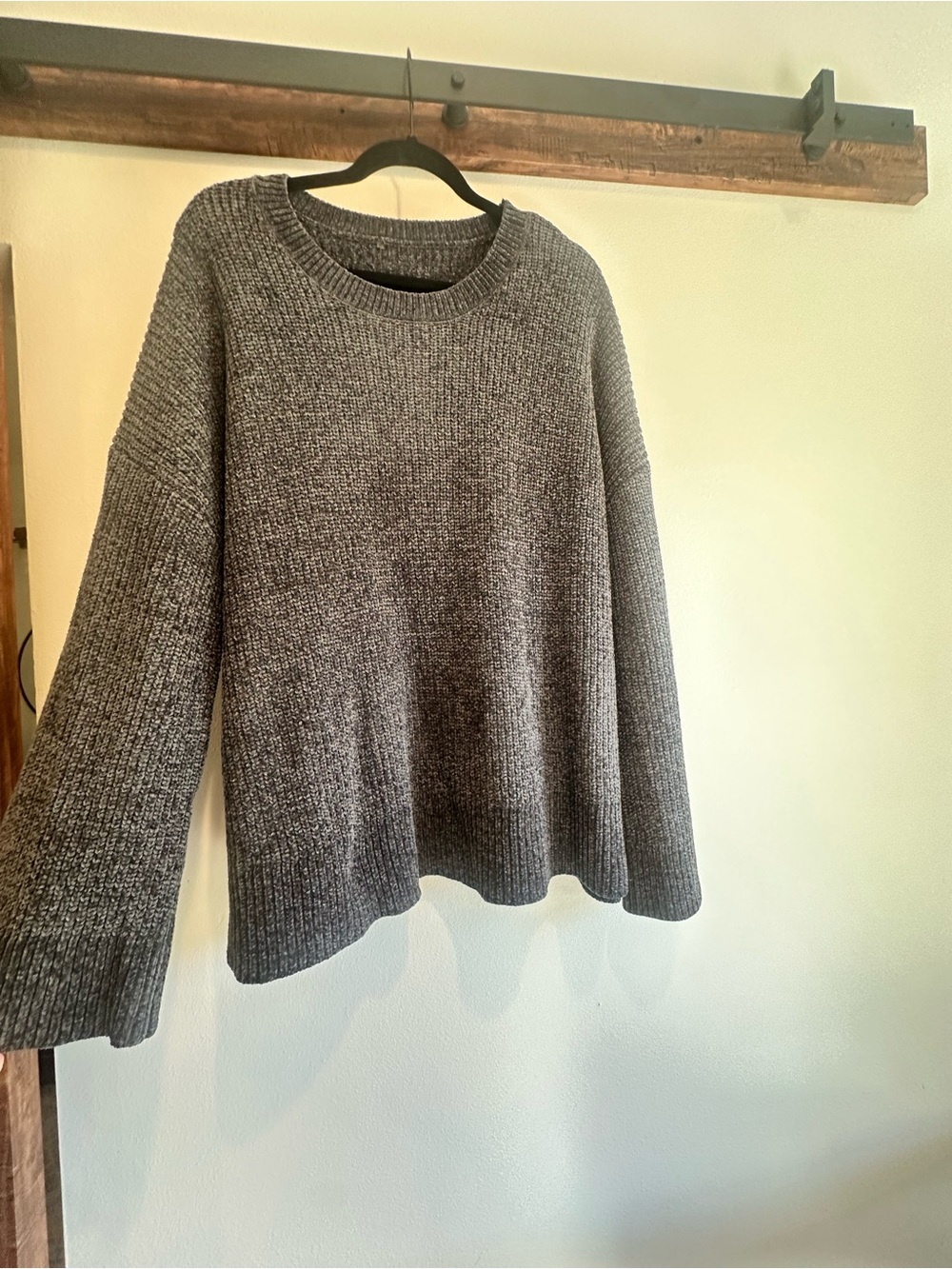 Matty M Charcoal Knit Crewneck Sweater